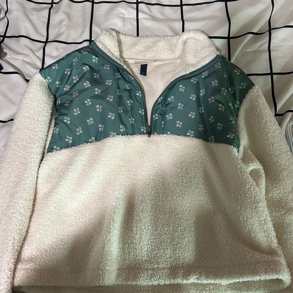 sherpa quarter zip jacket